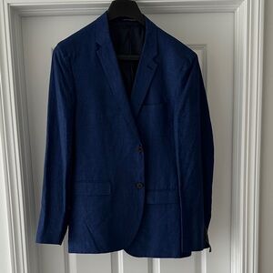 H&M Men's Dark Blue Two-Button Blazer